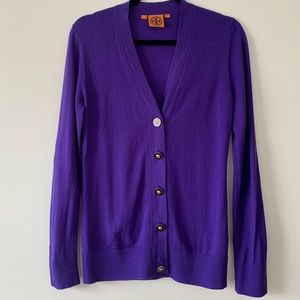 Tory Burch Purple Cardigan